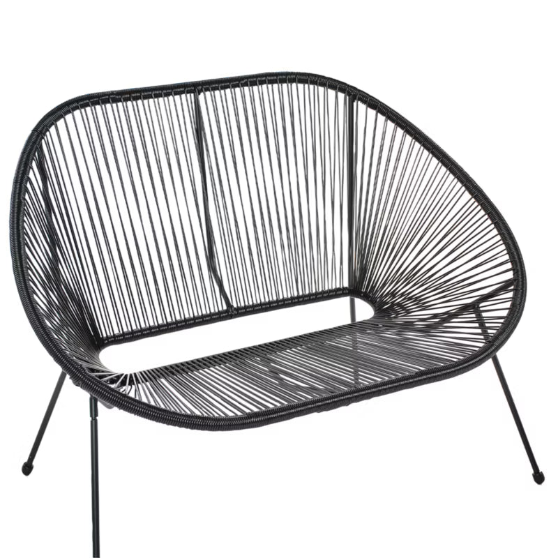 Havebænk Acapulco II 114 cm Sort Stål