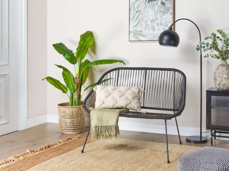 Havebænk Acapulco II 114 cm Sort Stål