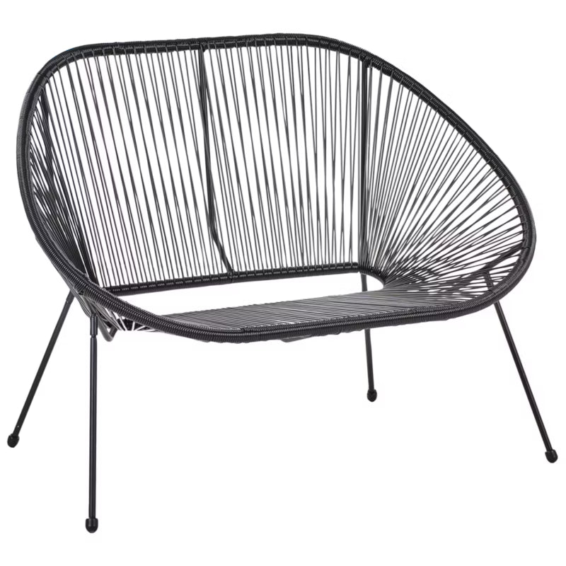 Havebænk Acapulco II 114 cm Sort Stål