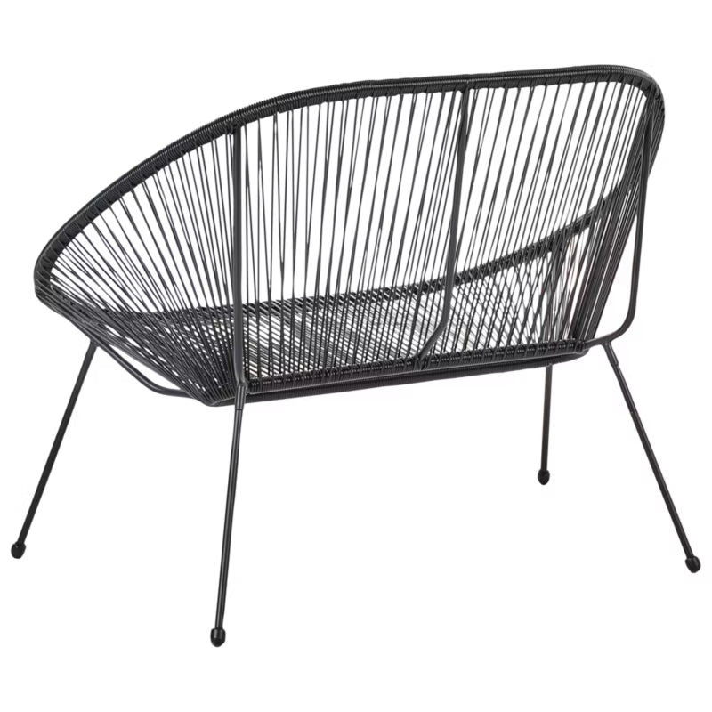Havebænk Acapulco II 114 cm Sort Stål