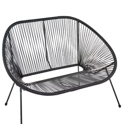 Havebænk Acapulco II 114 cm Sort Stål