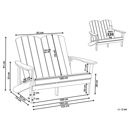 Havebænk Adirondack 125 cm