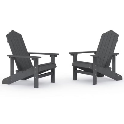 Havebænk Adirondack 73x83x92 cm Antracit 2 Stk. WM-3095693