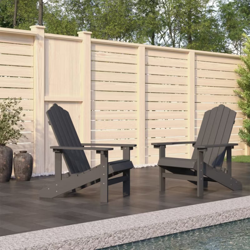 Havebænk Adirondack 73x83x92 cm Antracit 2 Stk. WM-3095693