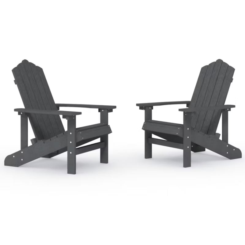 Havebænk Adirondack 73x83x92 cm Antracit 2 Stk. WM-3095693