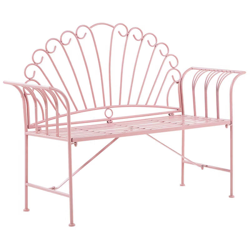 Havebænk Cavinia 125 cm Rosa Metal