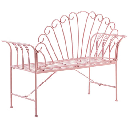 Havebænk Cavinia 125 cm Rosa Metal