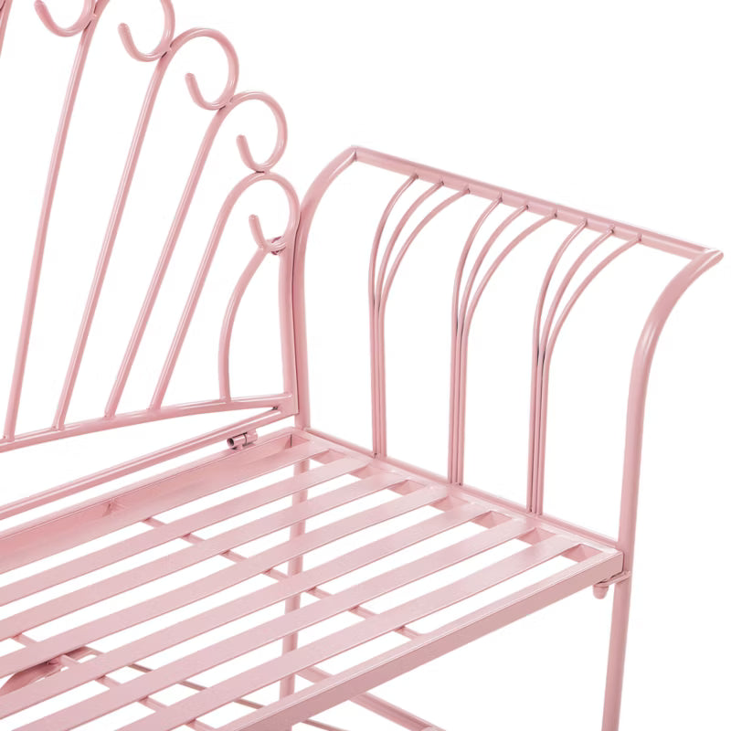 Havebænk Cavinia 125 cm Rosa Metal