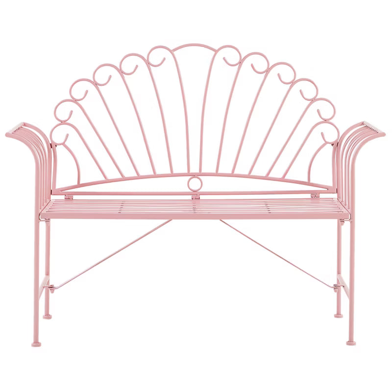 Havebænk Cavinia 125 cm Rosa Metal