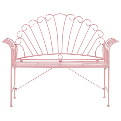 Havebænk Cavinia 125 cm Rosa Metal