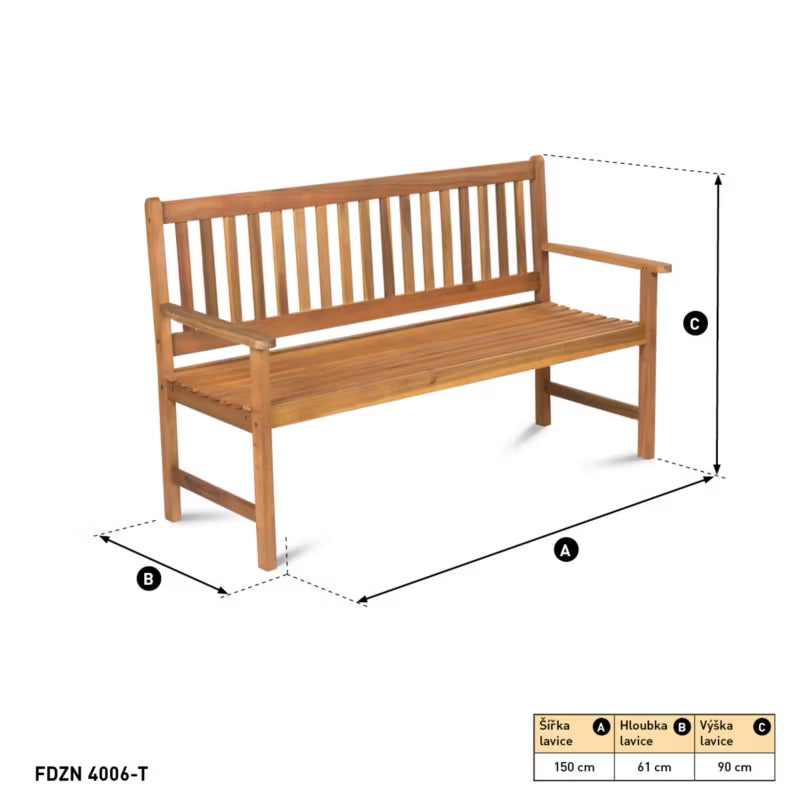 Havebænk FDZN 4006-T 150x61 cm Akacietræ