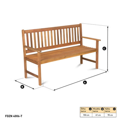 Havebænk FDZN 4006-T 150x61 cm Akacietræ