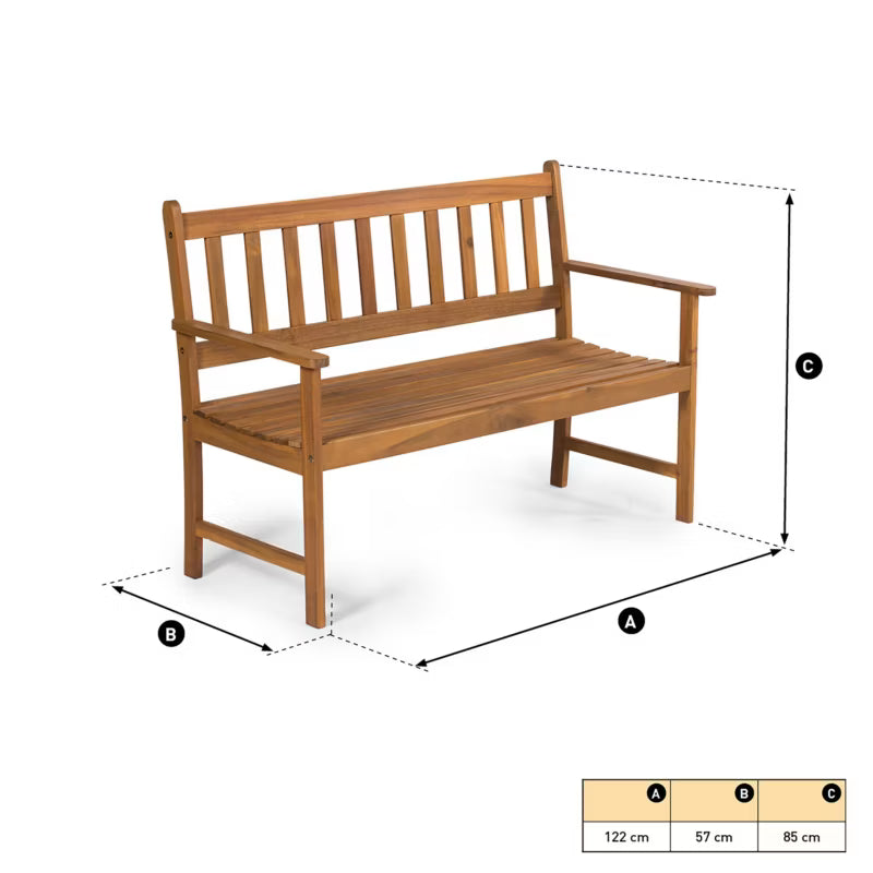 Havebænk FDZN 4013-T 122x57 cm Brun Akacietræ