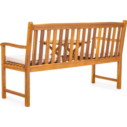 Havebænk FDZN 4020-T 150x61x91 cm Akacietræ Natur