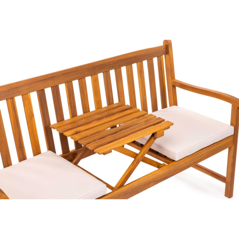 Havebænk FDZN 4020-T 150x61x91 cm Akacietræ Natur