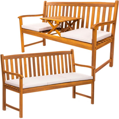 Havebænk FDZN 4020-T 150x61x91 cm Akacietræ Natur