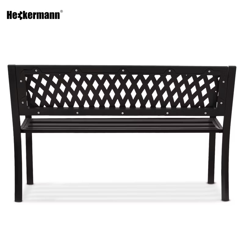 Havebænk HM-125 125 cm Sort med Hynder