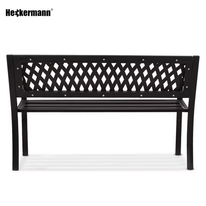 Havebænk HM-125 125 cm Sort med Hynder