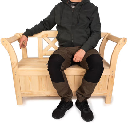 Havebænk Lena 119x43x75 cm med Opbevaring Fyrretræ