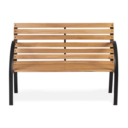 Havebænk Luca 117,5 cm Træ Grafit med Ryglæn