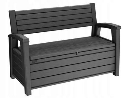 Havebænk med Opbevaring 133x61x89 cm Grafit