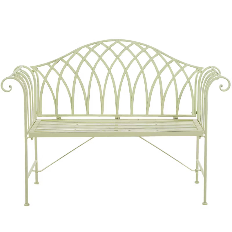 Havebænk Milazzo 130 cm Lysegrøn Metal