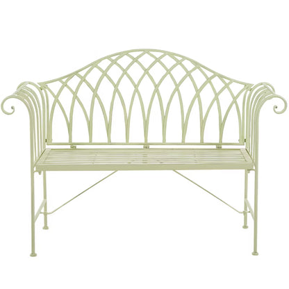 Havebænk Milazzo 130 cm Lysegrøn Metal