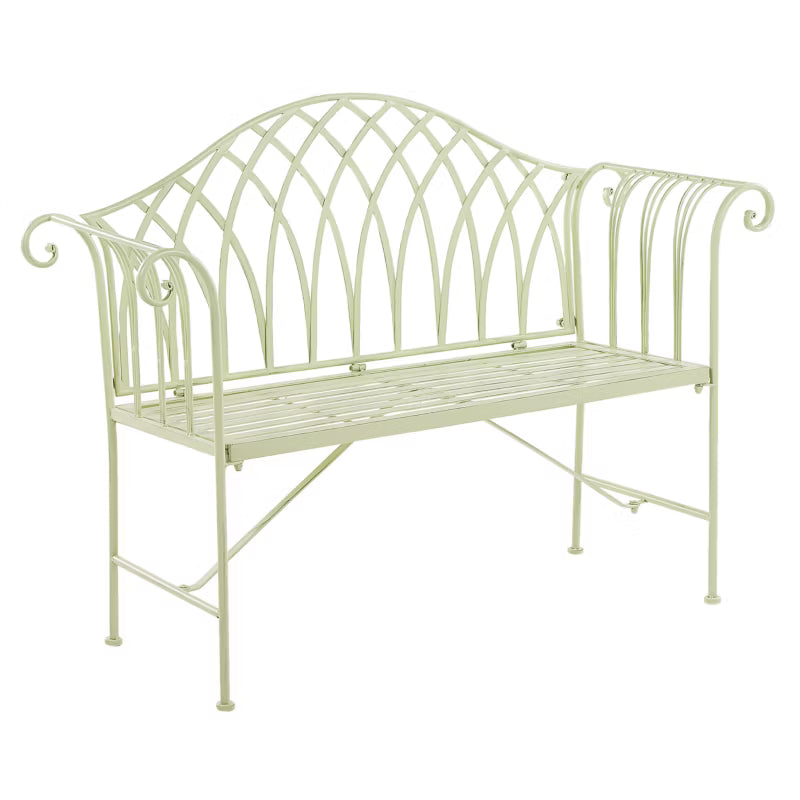 Havebænk Milazzo 130 cm Lysegrøn Metal