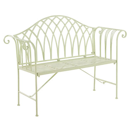 Havebænk Milazzo 130 cm Lysegrøn Metal