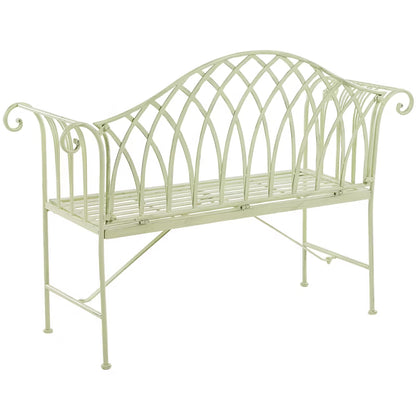 Havebænk Milazzo 130 cm Lysegrøn Metal
