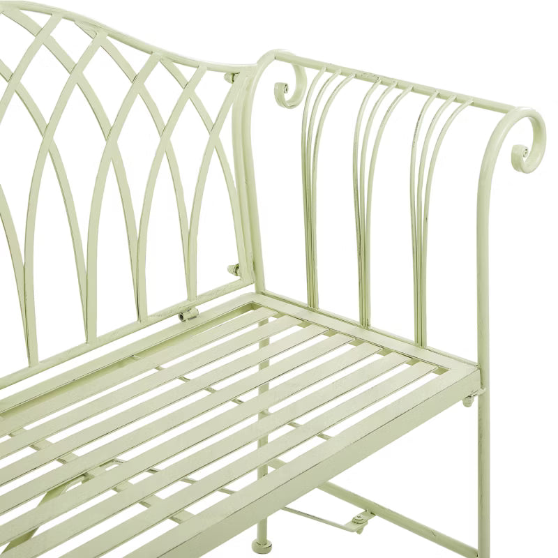 Havebænk Milazzo 130 cm Lysegrøn Metal