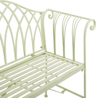 Havebænk Milazzo 130 cm Lysegrøn Metal