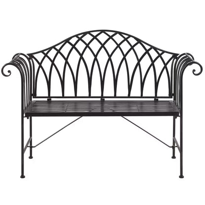 Havebænk Milazzo 130 cm Sort Metal
