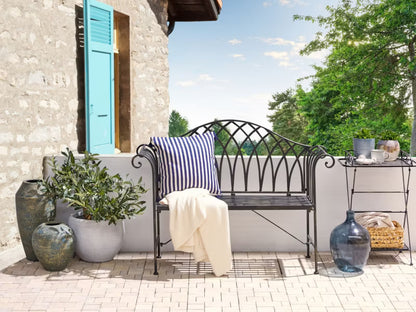 Havebænk Milazzo 130 cm Sort Metal