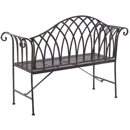 Havebænk Milazzo 130 cm Sort Metal