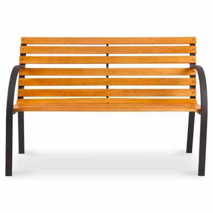 Havebænk Norfolk 122 cm Natur og Sort