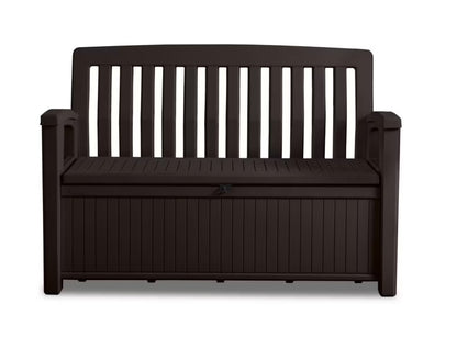 Havebænk Patio Bench 133x61x89 cm Brun med Opbevaring