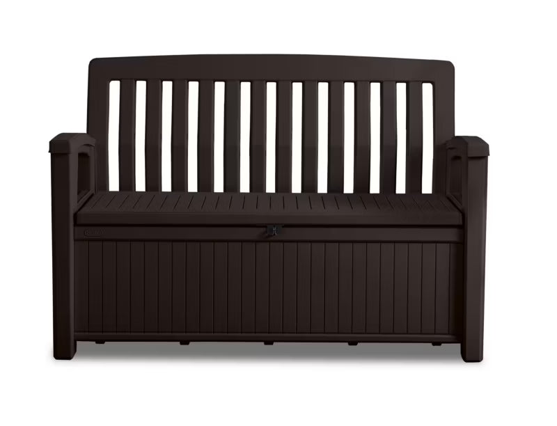 Havebænk Patio Bench 133x61x89 cm Brun med Opbevaring