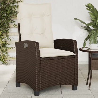 Havebænk Polyglat 57x66x93 cm Brun med Hynder 2 Stk.