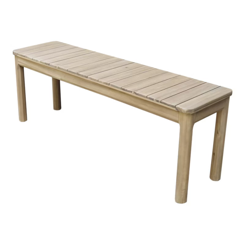 Havebænk Riveo 128x34 cm Akacie Natur Hvid