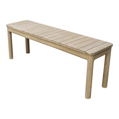 Havebænk Riveo 128x34 cm Akacie Natur Hvid