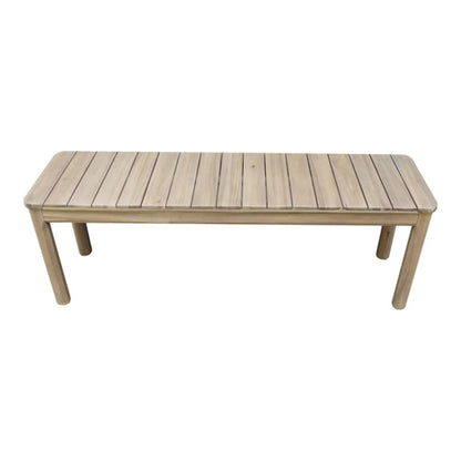 Havebænk Riveo 128x34 cm Akacie Natur Hvid