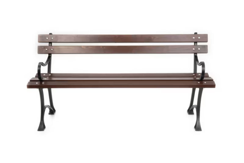 Havebænk Støbejern 150 cm Palisander 0120