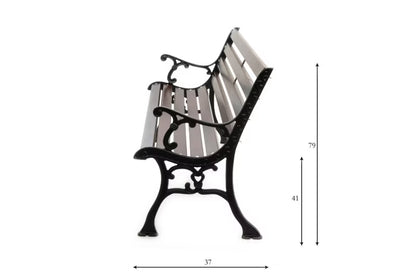 Havebænk Støbejern 155 cm Palisander 0111