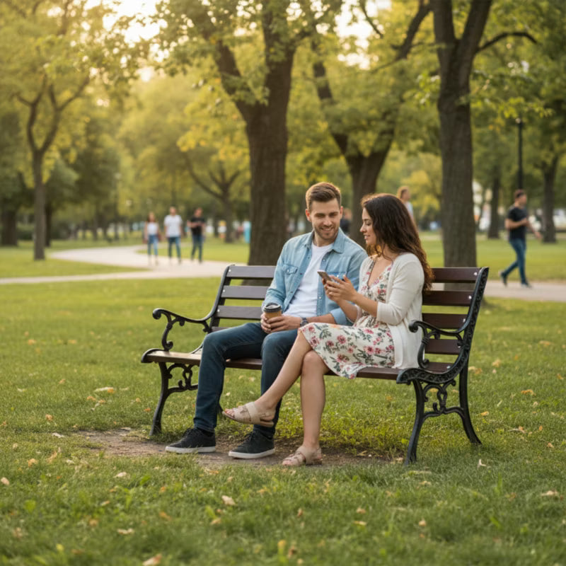 Havebænk Støbejern 155 cm Palisander 0111