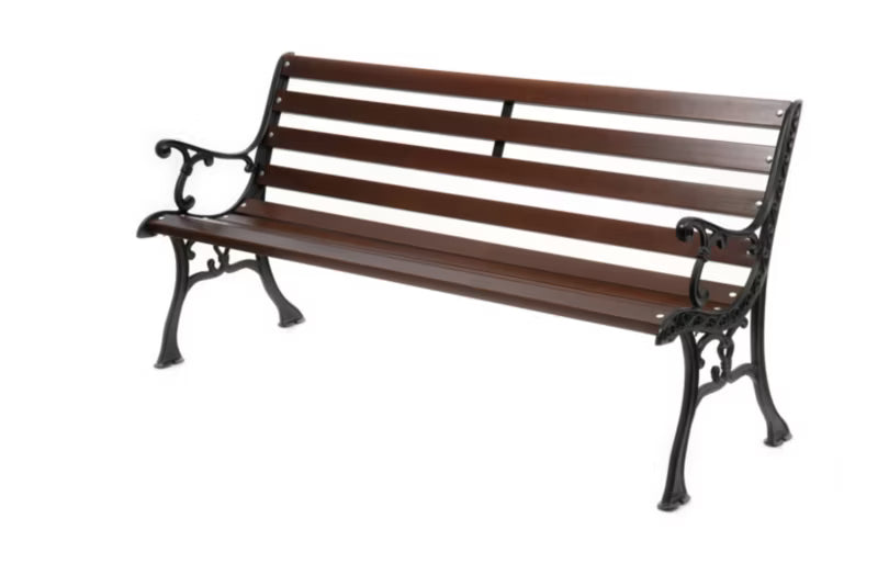 Havebænk Støbejern 155 cm Palisander 0111