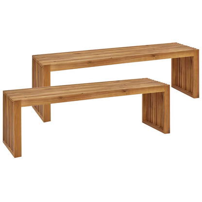 Havebænk Sulzano 150 cm Akacietræ Brun 2 Stk