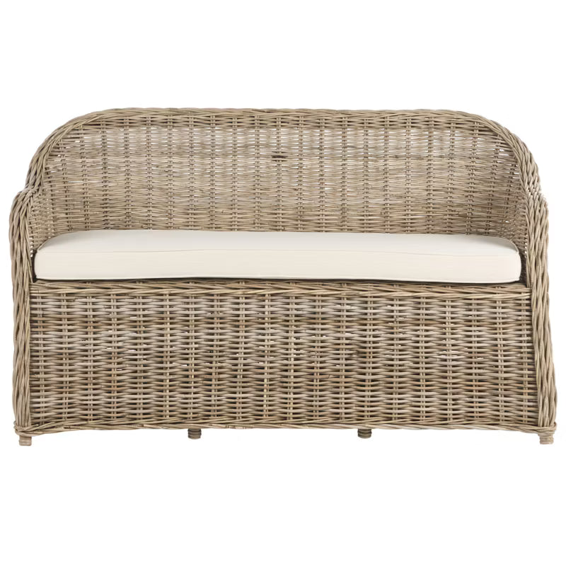Havebænk Susua 150 cm Rattan Natur med Hynde