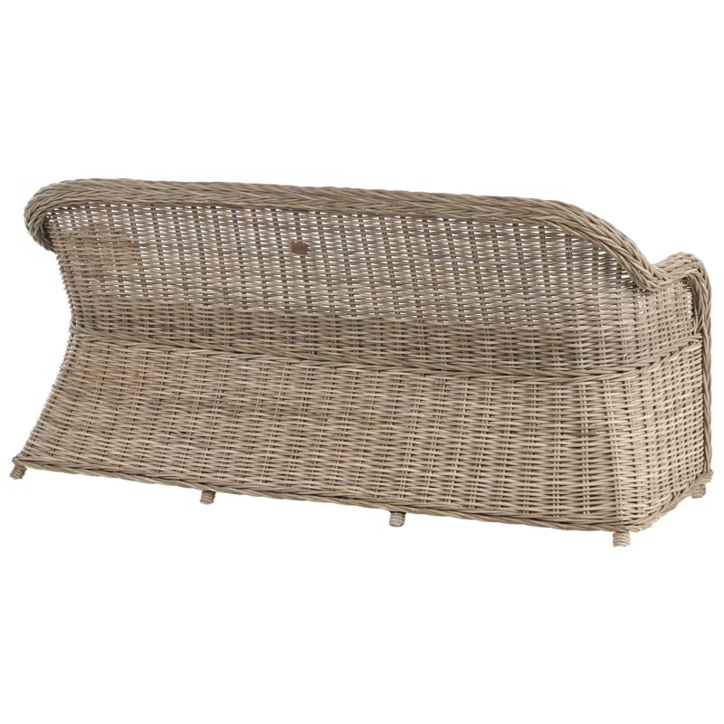 Havebænk Susua 189 cm Natur Rattan med Hynde