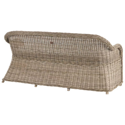Havebænk Susua 189 cm Natur Rattan med Hynde